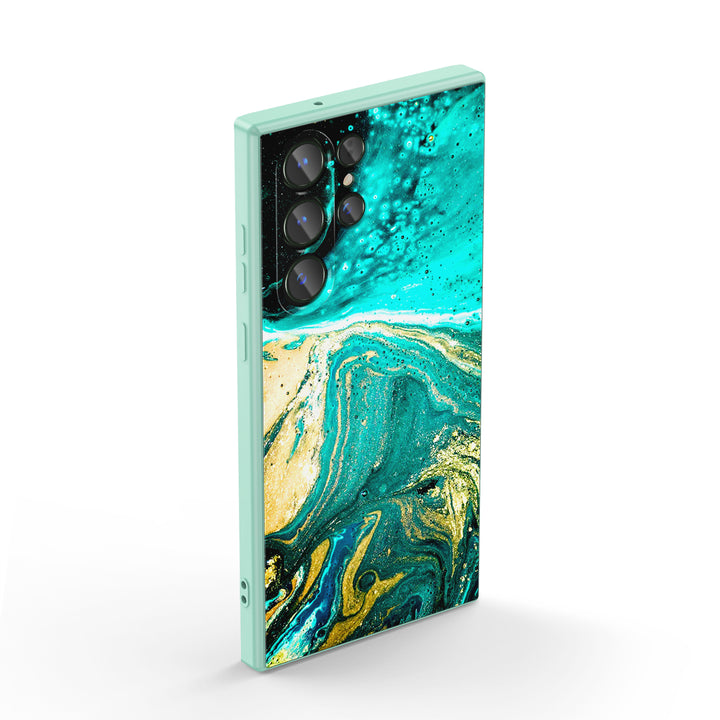 Samsung Gilt Series | " Green Tears on the Beach " Liquid Silicone Phone Case