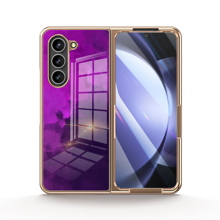 " Dark Purple " | Samsung Tempered Glass Case