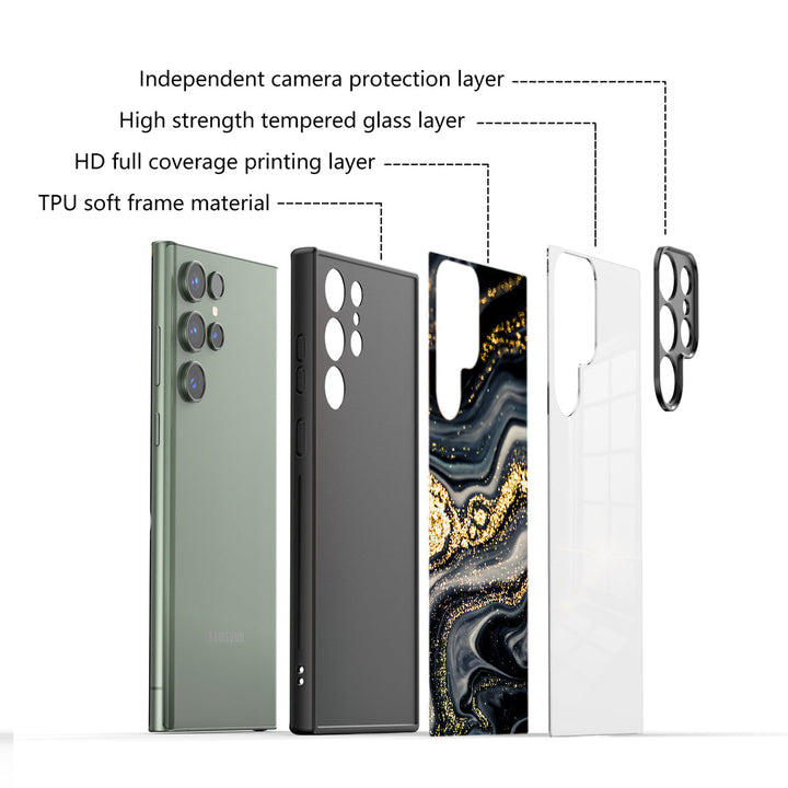 Samsung Gilt Series | " Gilt Black " Liquid Silicone Phone Case