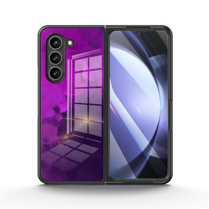 " Dark Purple " | Samsung Tempered Glass Case