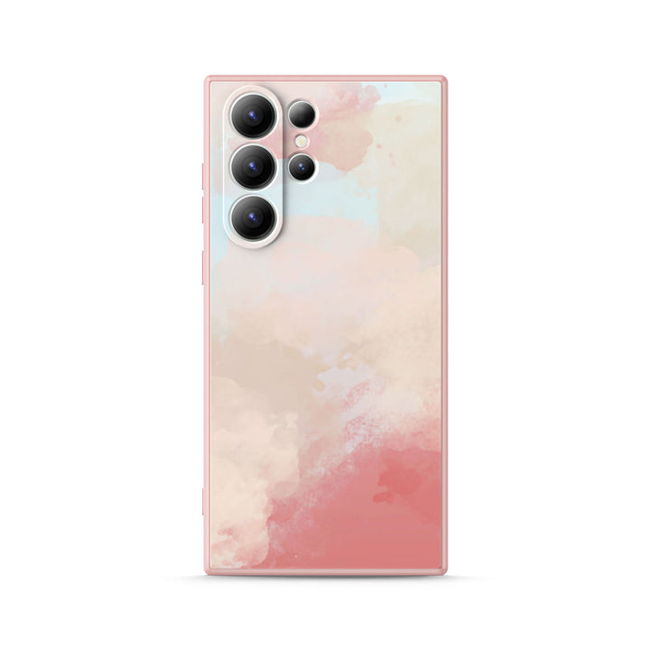 Samsung Watercolor  Series | " Spring Pink " Tempered Glass Phone Case