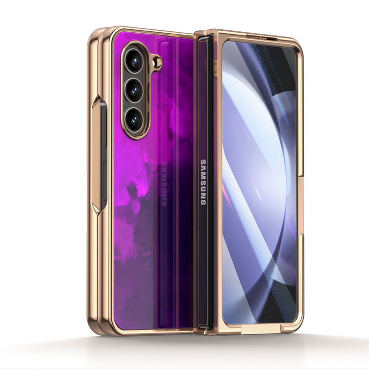 " Dark Purple " | Samsung Tempered Glass Case