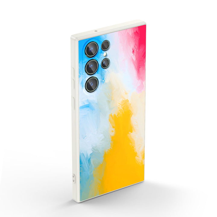 Samsung Watercolor  Series | " Pebble Color " Tempered Glass Phone Case