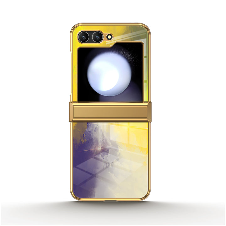 " Purple Yellow " | Samsung Electroplated Glass Case