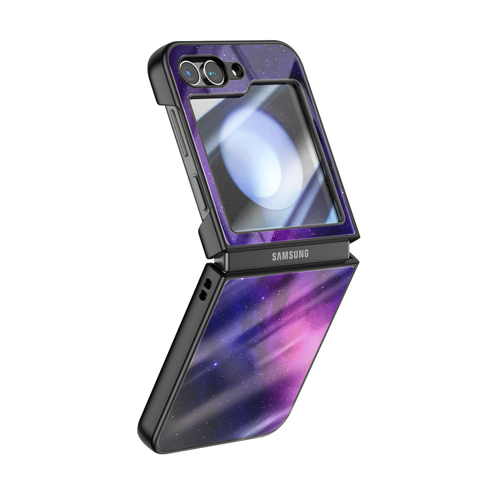 " Fuchsia Galaxy " | Samsung Electroplated Glass Case