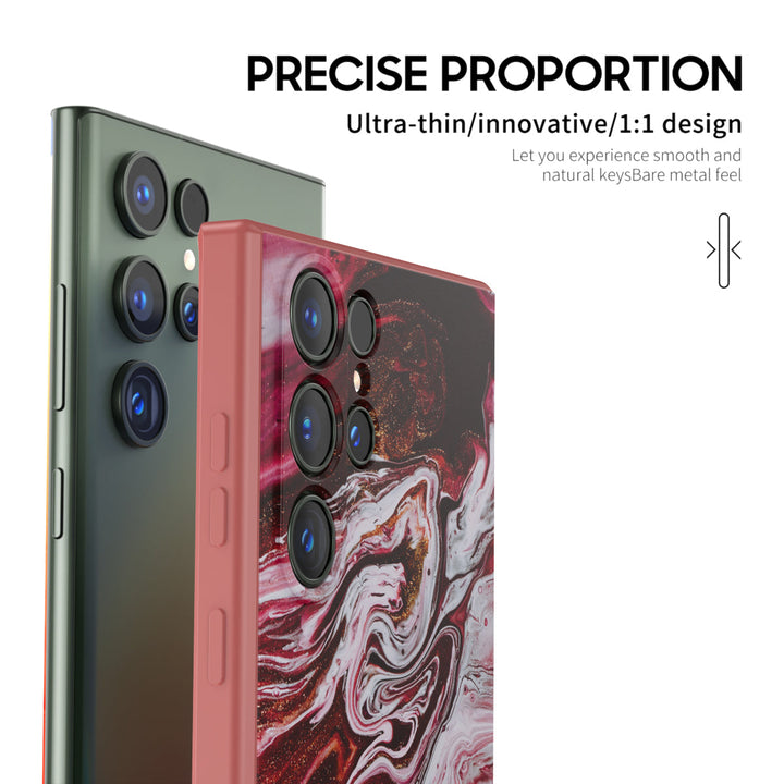 Samsung Gilt Series | " Gilt Red " Tempered Glass Phone Case