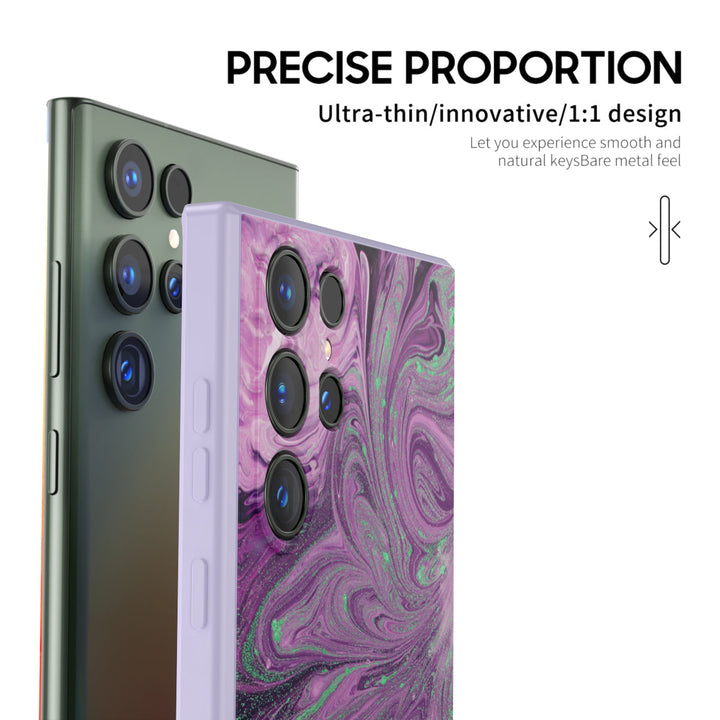 Samsung Gilt Series | " Purple Sand " Tempered Glass Phone Case