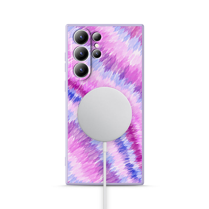 Samsung Tie Dye Series | " Lavender " Tempered Glass Phone Case