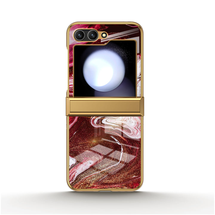 " Gilt Red " | Samsung Electroplated Glass Case