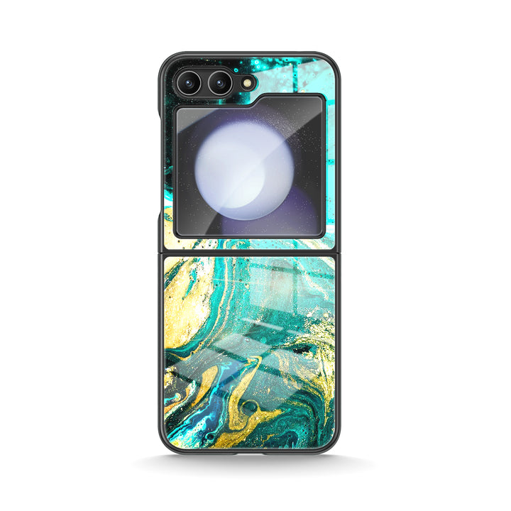 " Green Tears on the Beach " | Samsung Electroplated Glass Case