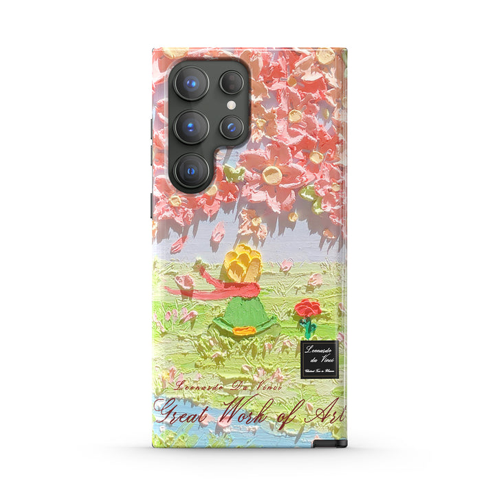 Samsung Oil Painting Series |  " The Little Prince-Cherry Blossoms " Tempered Glass Phone Case