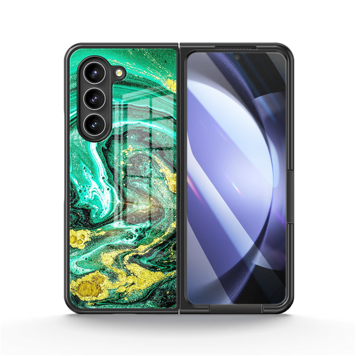 " Green Ocean " | Samsung Tempered Glass Case