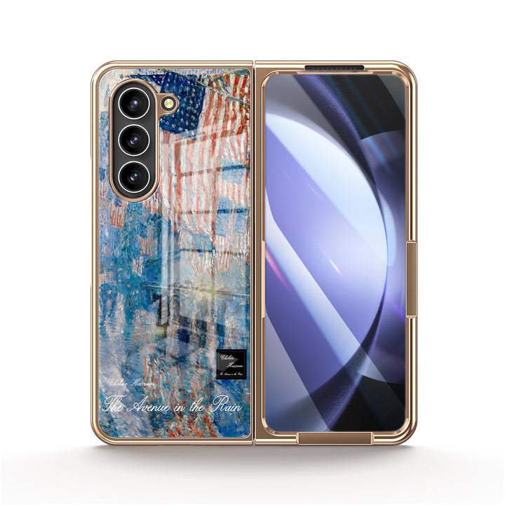 " The Avenue in the Rain " | Samsung Tempered Glass Case