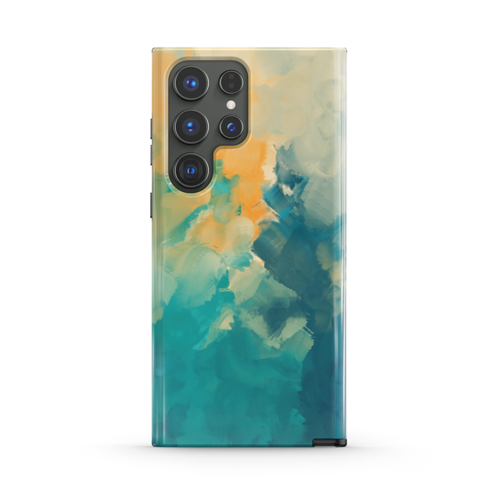 Samsung Watercolor  Series | " Swamp Green "  Tempered Glass Phone Case