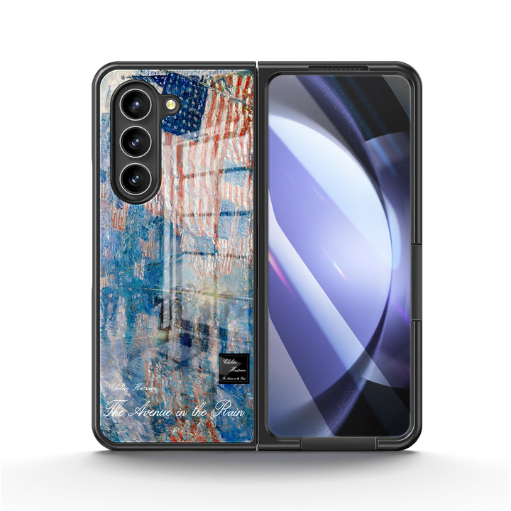 " The Avenue in the Rain " | Samsung Tempered Glass Case