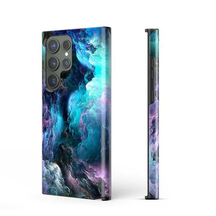 Samsung Galaxy Series | " Nebula-Abyss " Tempered Glass Phone Case