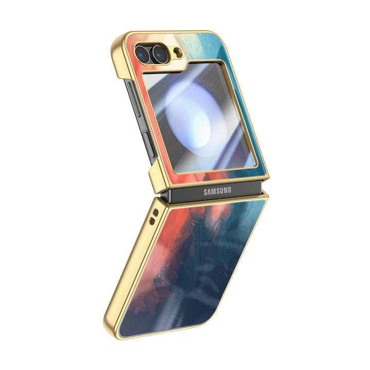 " Blue Orange " | Samsung Electroplated Glass Case