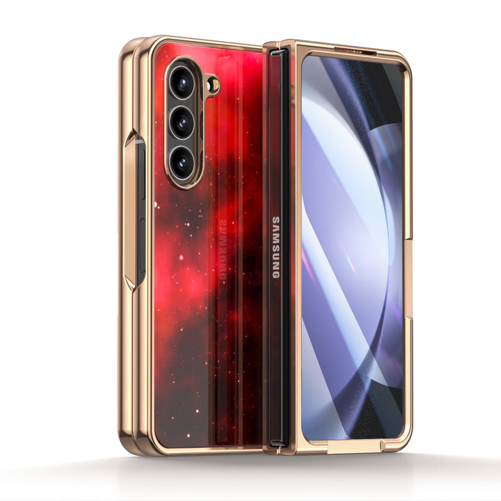 " Starry Sky-Red Alert " | Samsung Tempered Glass Case