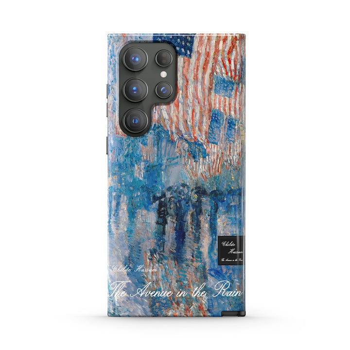 Samsung Oil Painting Series |  " The Avenue in the Rain " Liquid Silicone Phone Case