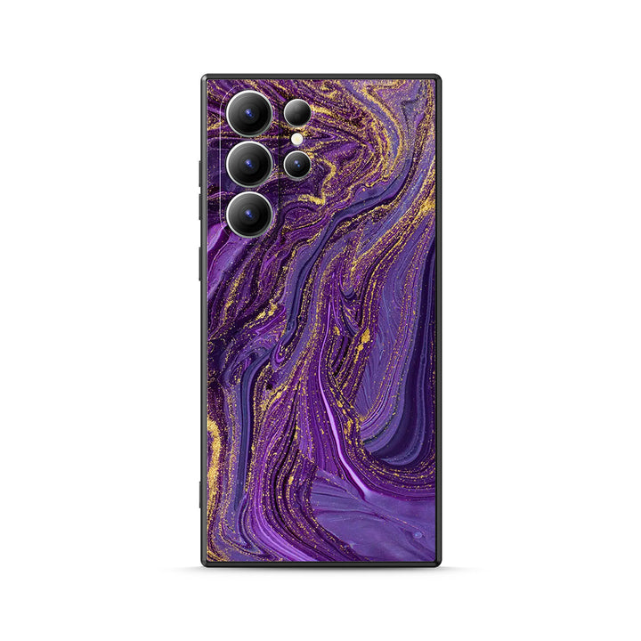 Samsung Gilt Series | " Gilded Purple Sand " Tempered Glass Phone Case