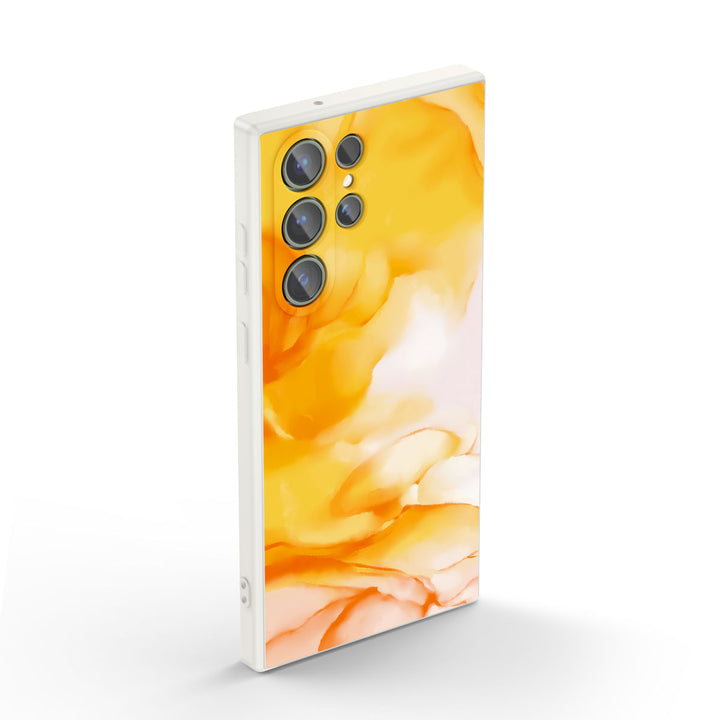 " Foggy Yellow " | Samsung Tempered Glass Case