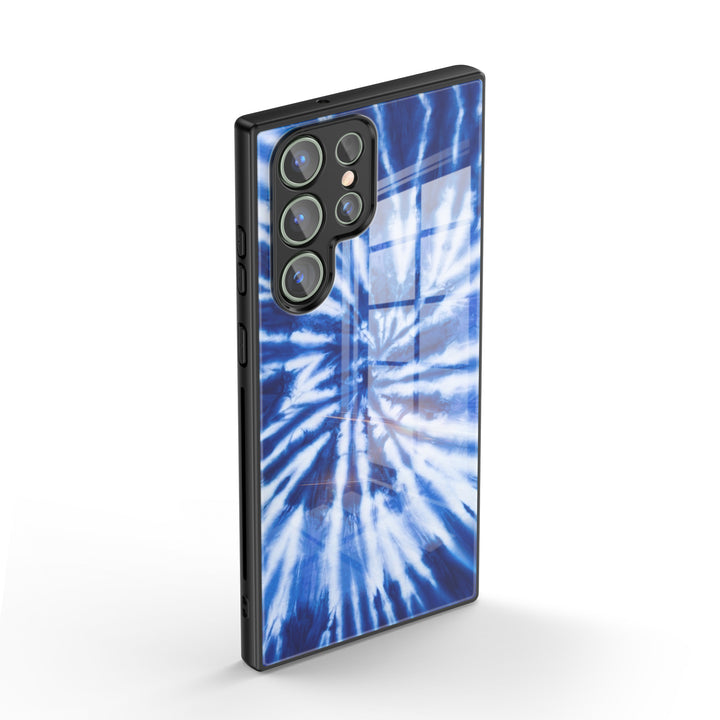 Samsung Tie Dye Series | " Neon Blueberry " Tempered Glass Phone Case