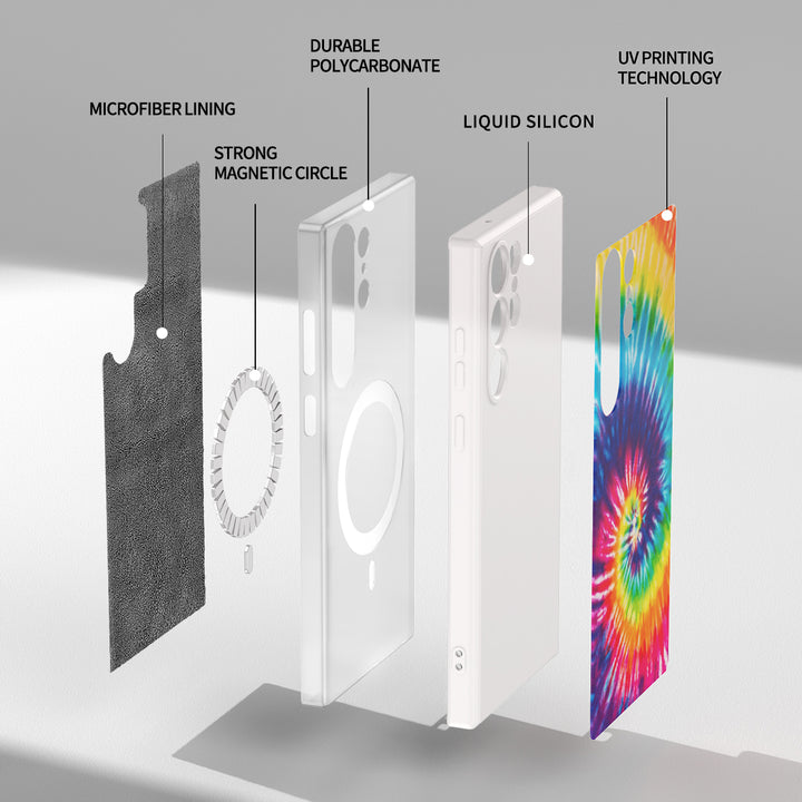 Samsung Tie Dye Series | " Classic " Tempered Glass Phone Case