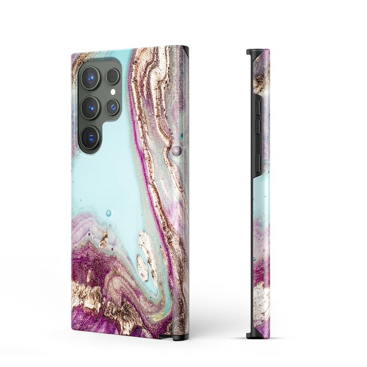 Samsung Gilt Series | " Purple Sand " Tempered Glass Phone Case