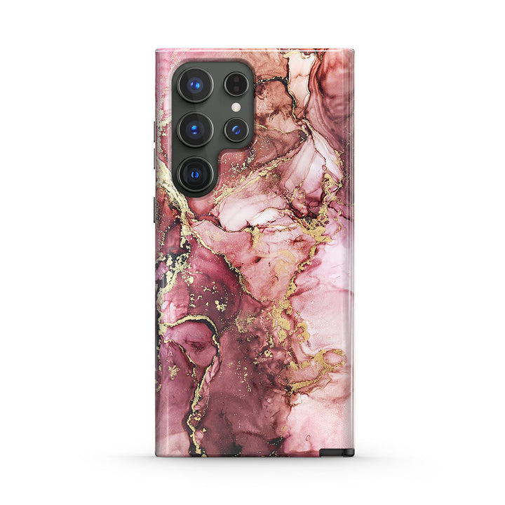 Samsung Gilt Series | " Broken Gold Purple " Tempered Glass Phone Case