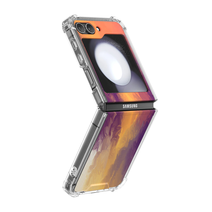 " Orange Purple " | Samsung Electroplated Glass Case