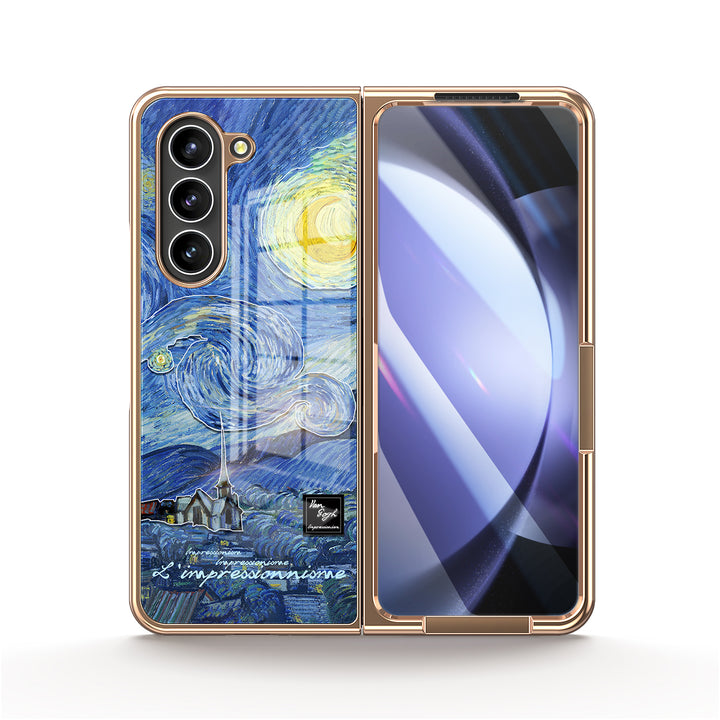 " The Starry Night " | Samsung Tempered Glass Case