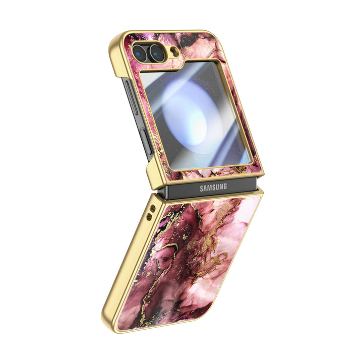 " Broken Gold Purple " | Samsung Electroplated Glass Case