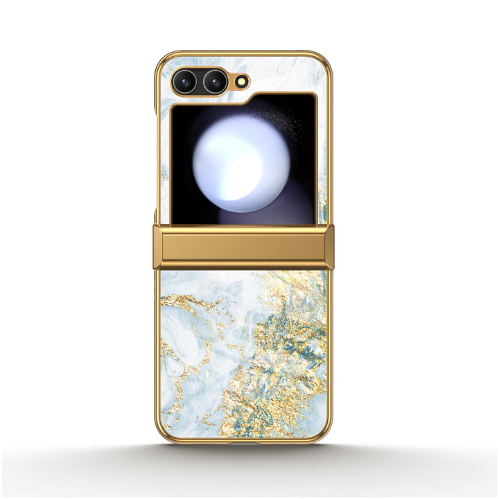 " Gilt Porcelain White " | Samsung Electroplated Glass Case