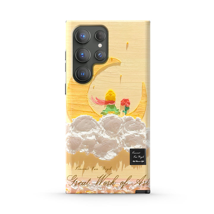 Samsung Oil Painting Series |  " The Little Prince-Mango Moon " Tempered Glass Phone Case