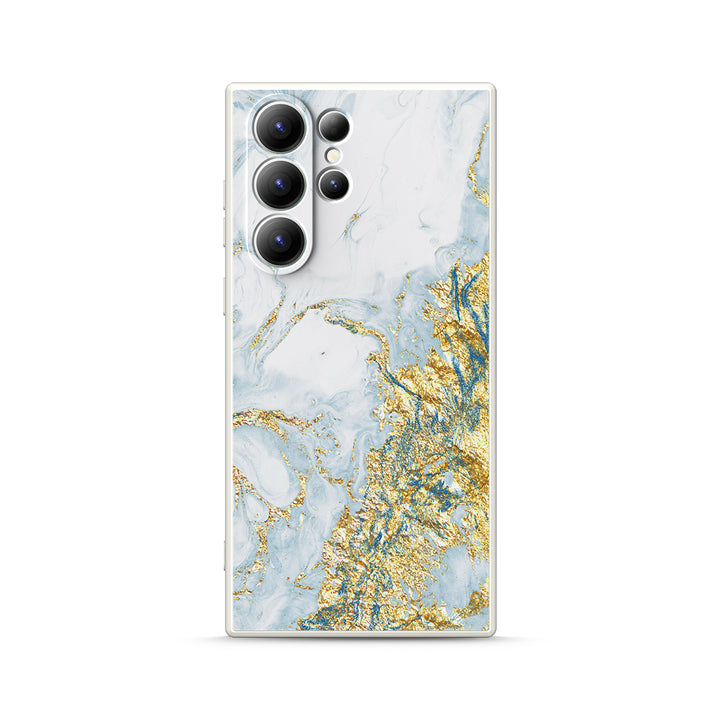 Samsung Gilt Series | " Gilt Porcelain White " Liquid Silicone Phone Case