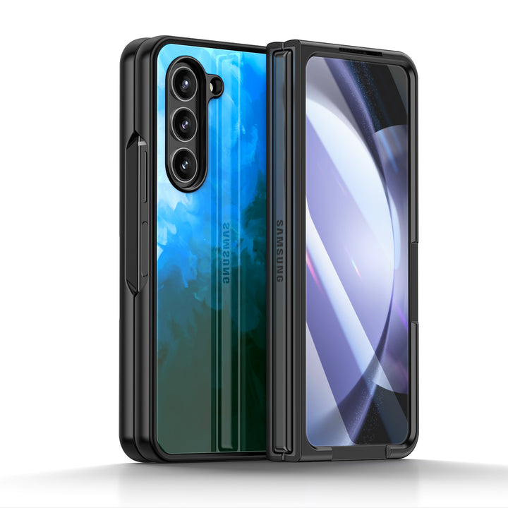 " Blue Black " | Samsung Tempered Glass Case