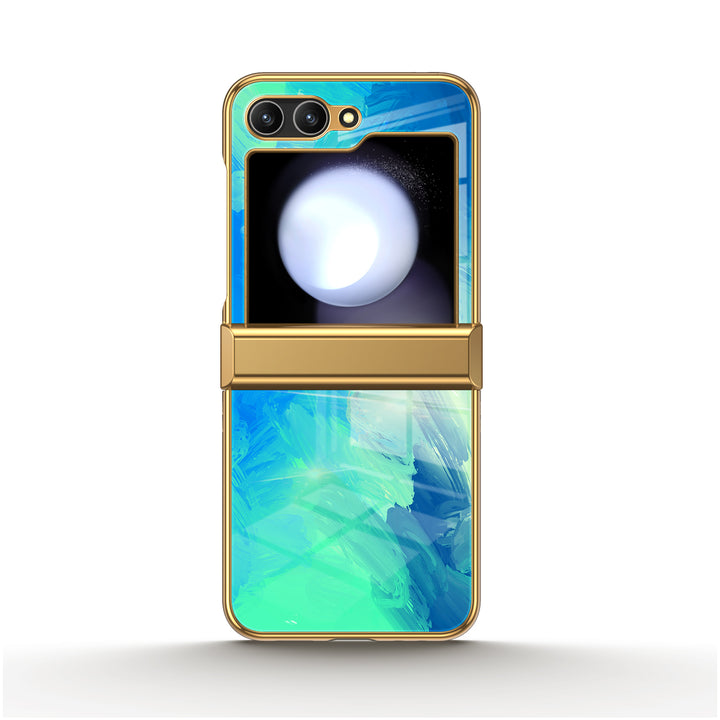 " Turquoise Blue " | Samsung Electroplated Glass Case