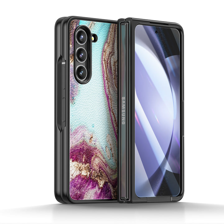 " Purple Sand " | Samsung Tempered Glass Case