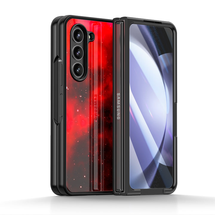 " Starry Sky-Red Alert " | Samsung Tempered Glass Case