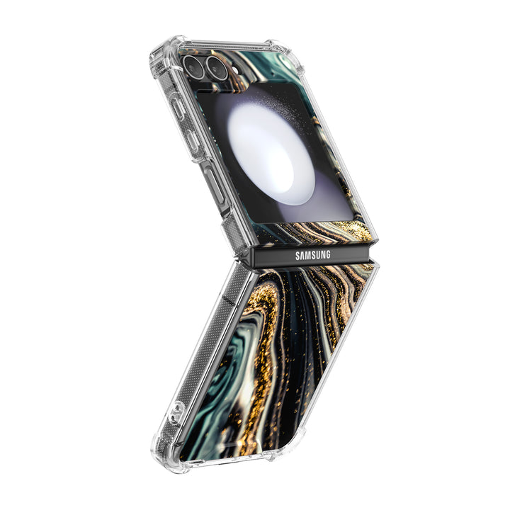 " Black Starry Night " | Samsung Electroplated Glass Case