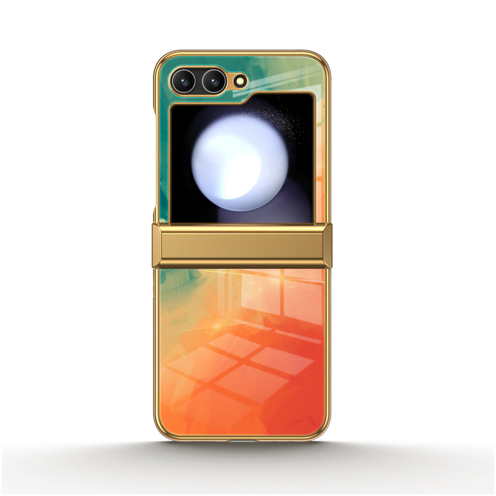 " Green Orange " | Samsung Electroplated Glass Case