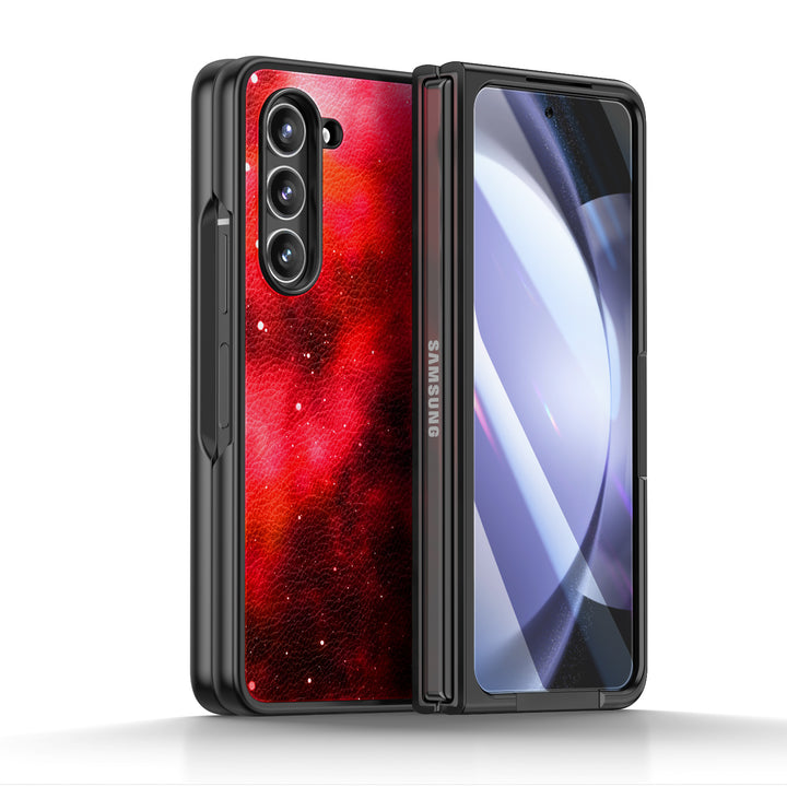 " Starry Sky-Red Alert " | Samsung Tempered Glass Case