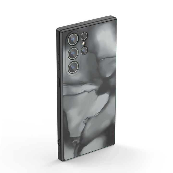 " Foggy Black " | Samsung Tempered Glass Case