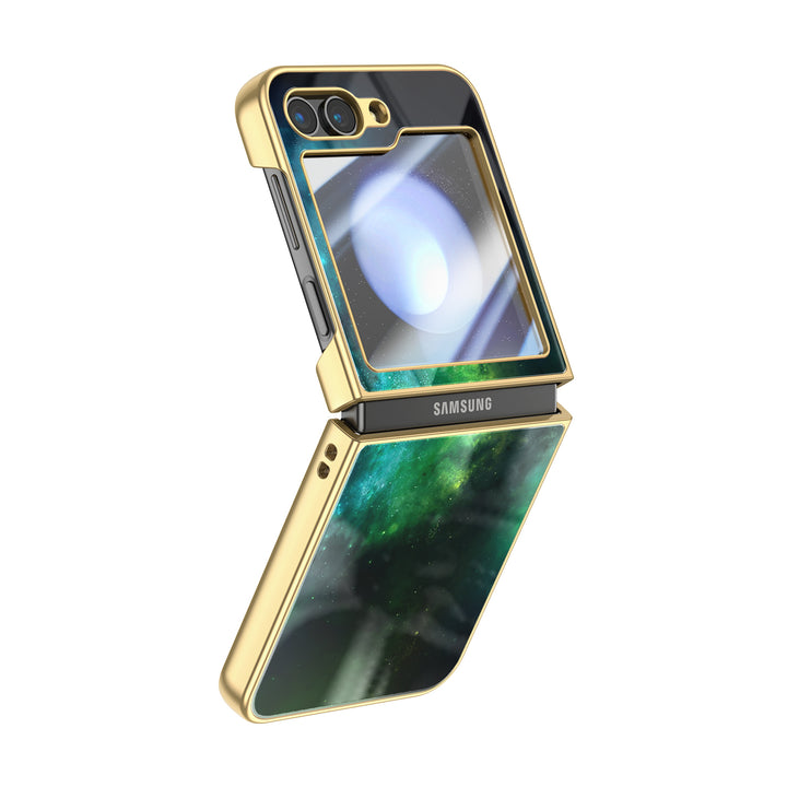 " Milky Way-Green Space " | Samsung Electroplated Glass Case