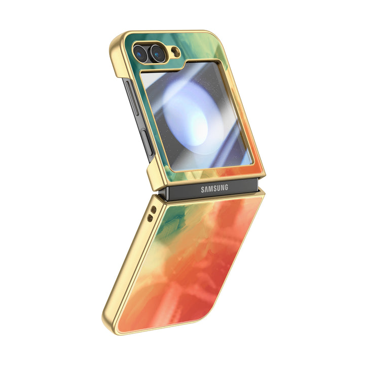 " Green Orange " | Samsung Electroplated Glass Case