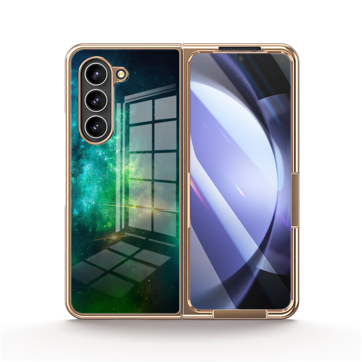 " Milky Way-Green Space " | Samsung Tempered Glass Case