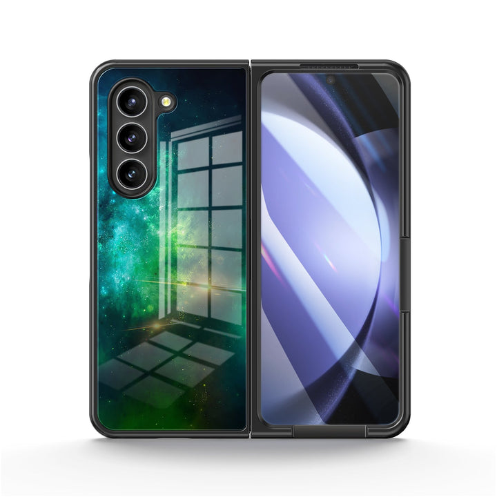 " Milky Way-Green Space " | Samsung Tempered Glass Case