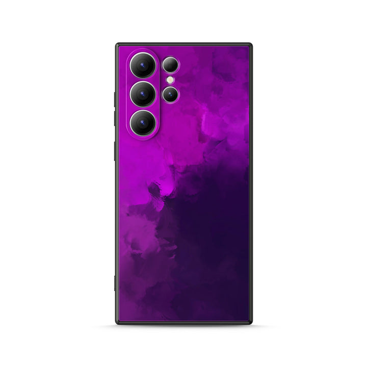 Samsung Watercolor  Series | " Dark Purple " Tempered Glass Phone Case