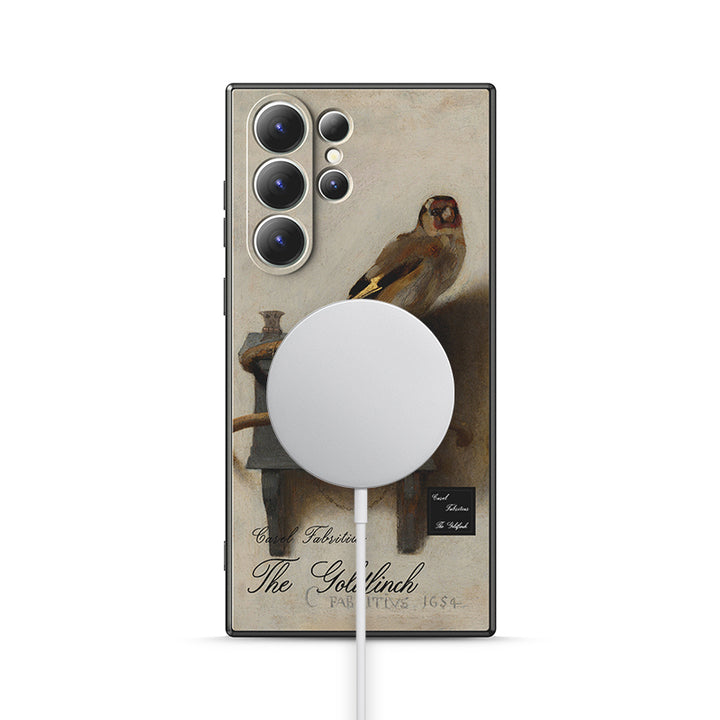 Samsung Oil Painting Series |  " The Goldfinch " Liquid Silicone Phone Case