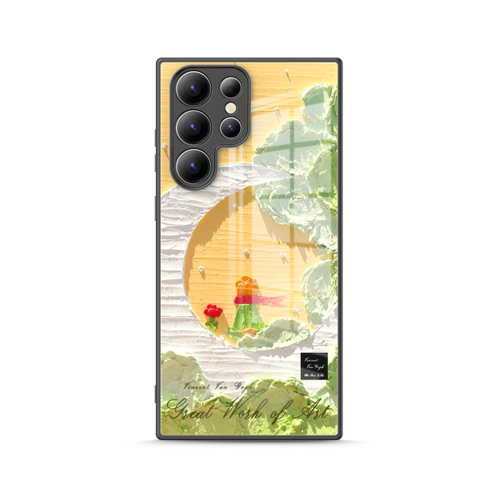 Samsung Oil Painting Series |  " The Little Prince-Milky Moon " Tempered Glass Phone Case